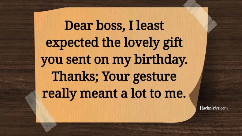 Short Thank You Messages For Boss