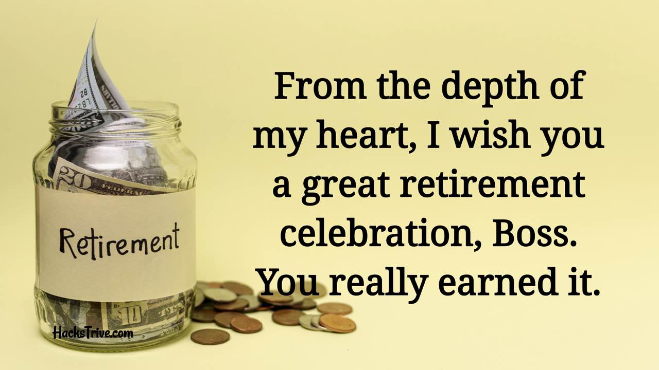 Retirement Wishes For Boss
